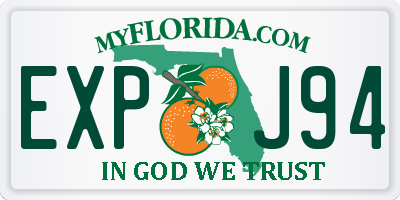 FL license plate EXPJ94