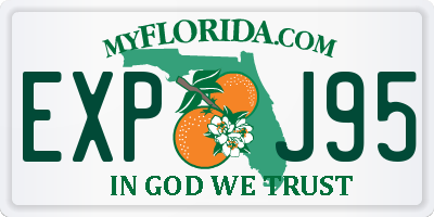 FL license plate EXPJ95