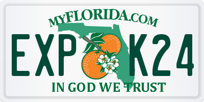 FL license plate EXPK24