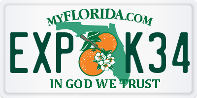 FL license plate EXPK34