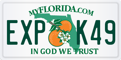 FL license plate EXPK49