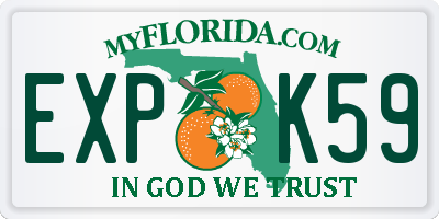 FL license plate EXPK59