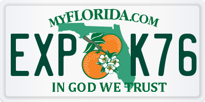 FL license plate EXPK76