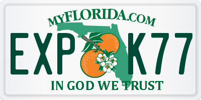 FL license plate EXPK77