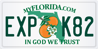 FL license plate EXPK82