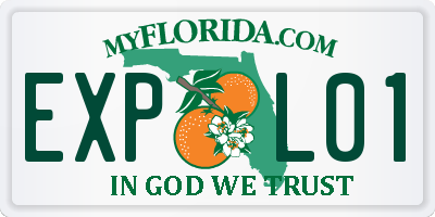 FL license plate EXPL01