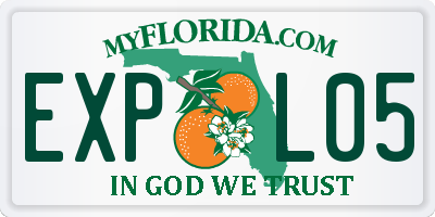 FL license plate EXPL05