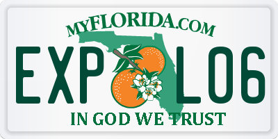 FL license plate EXPL06