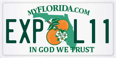 FL license plate EXPL11