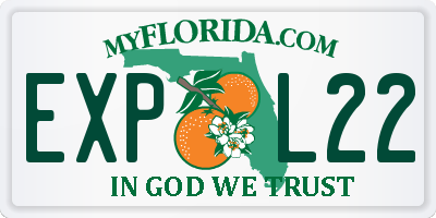 FL license plate EXPL22