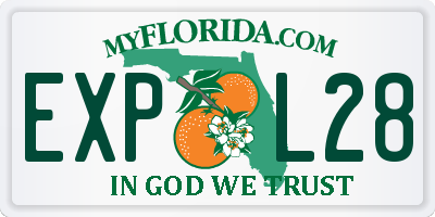 FL license plate EXPL28