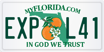 FL license plate EXPL41