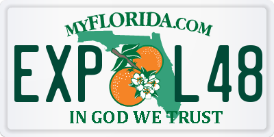 FL license plate EXPL48