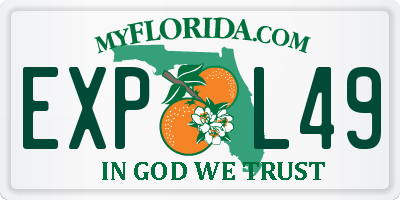 FL license plate EXPL49