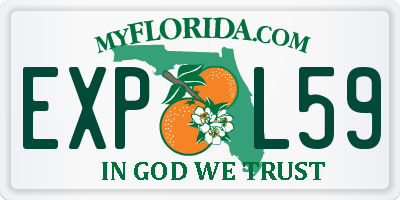 FL license plate EXPL59