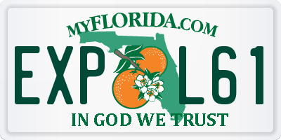 FL license plate EXPL61