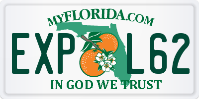FL license plate EXPL62