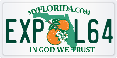 FL license plate EXPL64