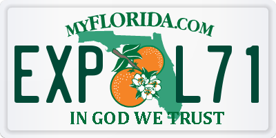 FL license plate EXPL71