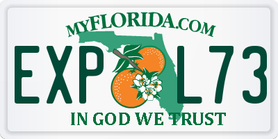 FL license plate EXPL73