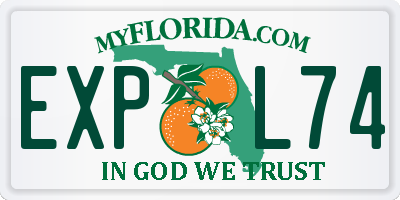 FL license plate EXPL74