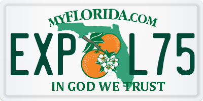 FL license plate EXPL75