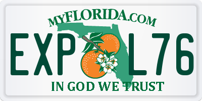 FL license plate EXPL76