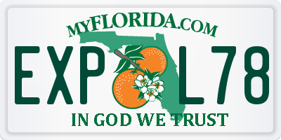 FL license plate EXPL78