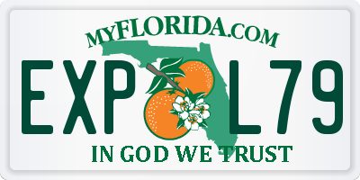 FL license plate EXPL79