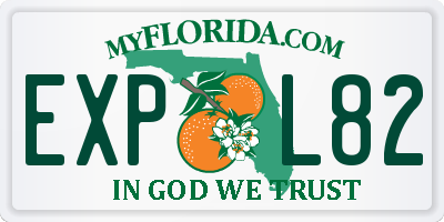 FL license plate EXPL82