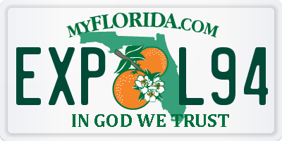 FL license plate EXPL94