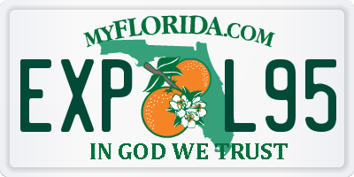 FL license plate EXPL95