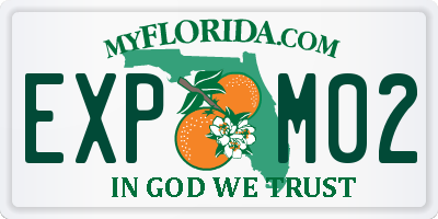FL license plate EXPM02