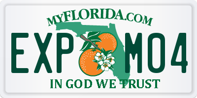 FL license plate EXPM04