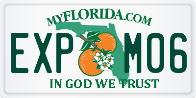 FL license plate EXPM06