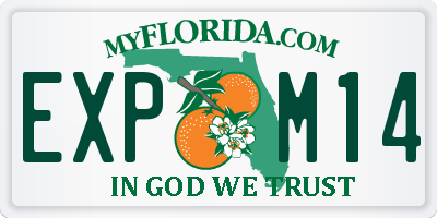 FL license plate EXPM14