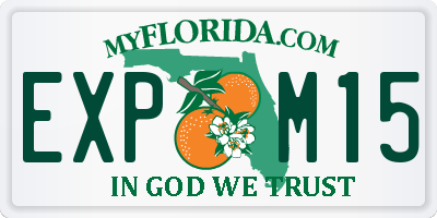 FL license plate EXPM15