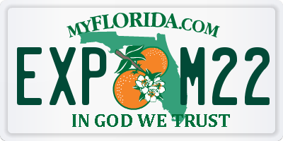 FL license plate EXPM22