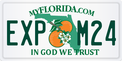 FL license plate EXPM24