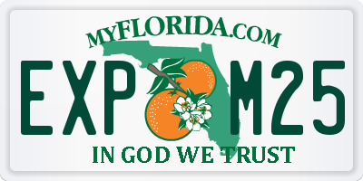 FL license plate EXPM25