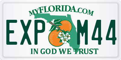 FL license plate EXPM44