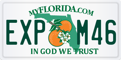 FL license plate EXPM46