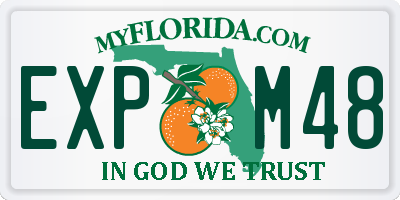 FL license plate EXPM48