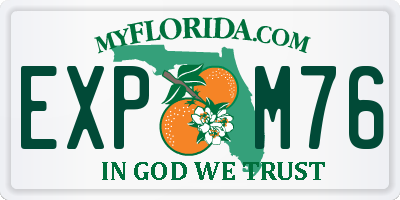 FL license plate EXPM76