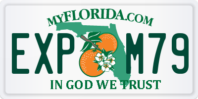 FL license plate EXPM79
