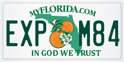 FL license plate EXPM84