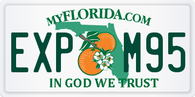 FL license plate EXPM95