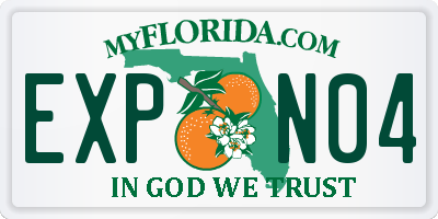 FL license plate EXPN04