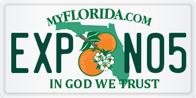 FL license plate EXPN05