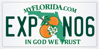 FL license plate EXPN06